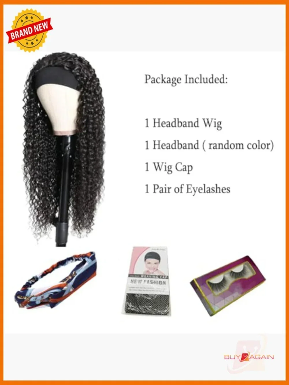Deep Wave Headband Wig Human Hair 20 Inch Glueless Wear Go 150% Density